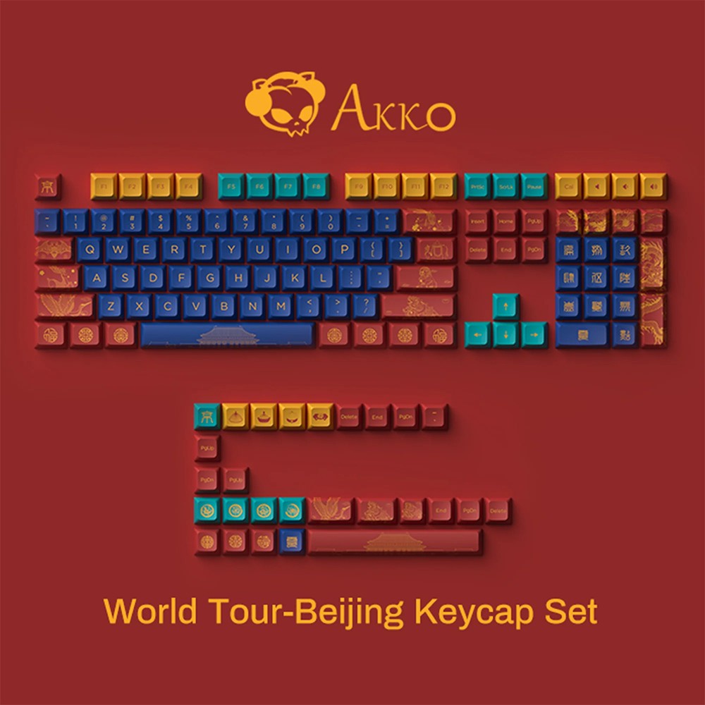 Akko MOD 007B HE DIY Kit With World Tour Beijing JDA Keycap Set 187-Key Cream White