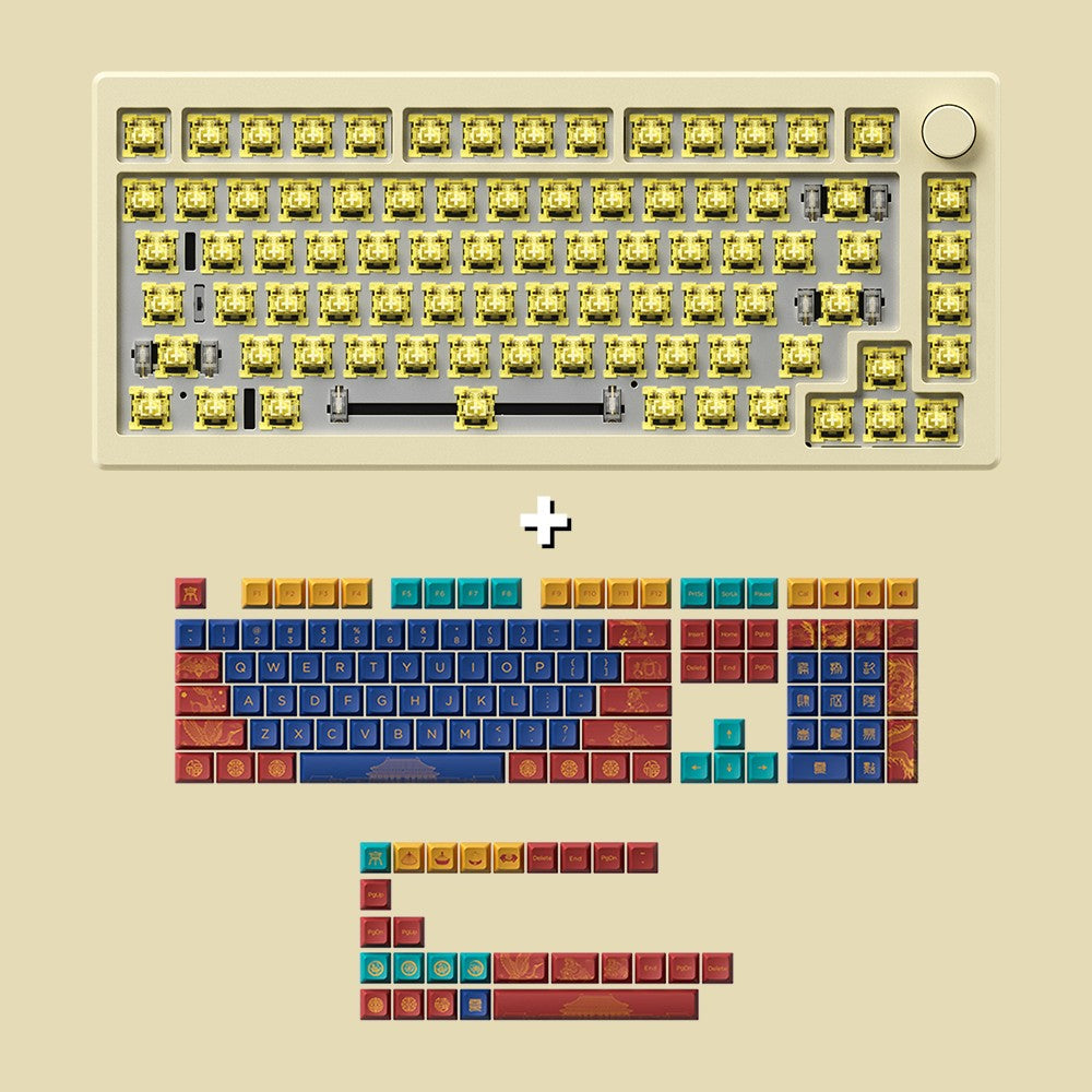 Akko MOD 007B HE DIY Kit With World Tour Beijing JDA Keycap Set 187-Key Cream White