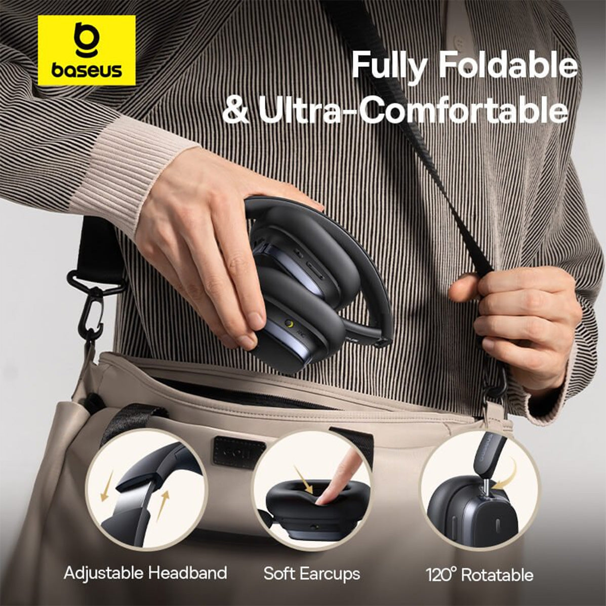 Baseus Bowie H1s Noise-Cancellation Wireless Headphone | DataBlitz