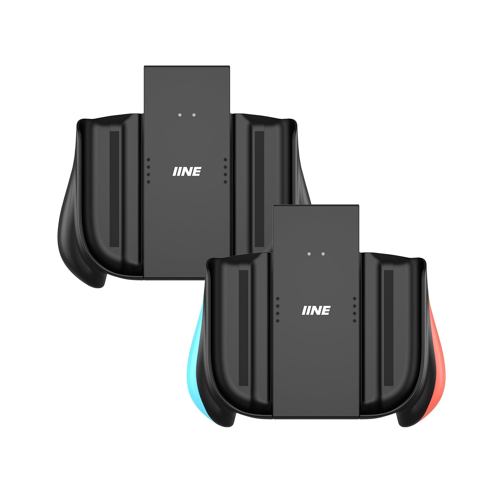 IINE Charging Grip for Nintendo Switch 2 (Black, Blue/Orange)