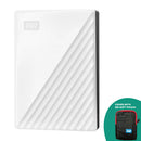 WD My Passport External Hard Drive USB 3.2 Gen1 6TB + WD Soft Pouch (Black, Blue, Red, White)