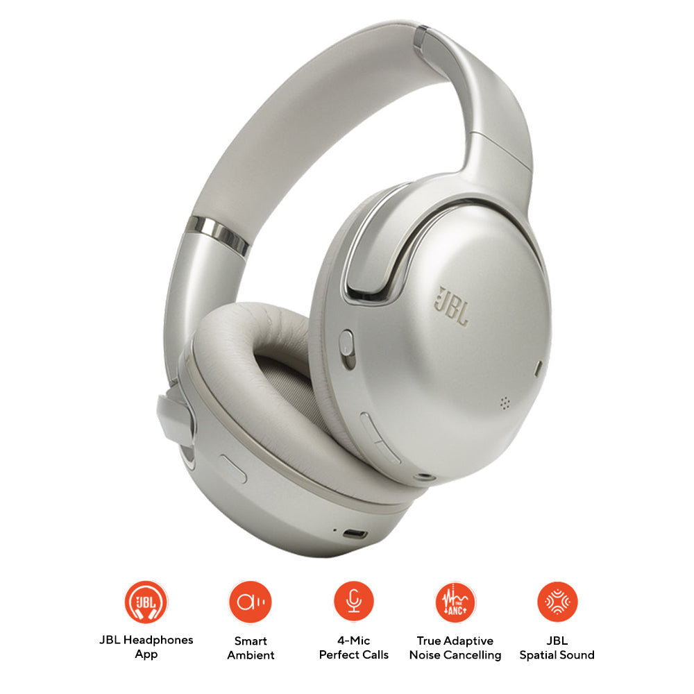 JBL Tour One M2 True Adaptive Noise Cancelling Over-Ear Wireless Headphones (Champagne)