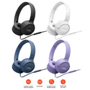 JBL Tune 520C USB-C Hi-Res Wired On-Ear Headphones (Black, White, Blue, Purple)