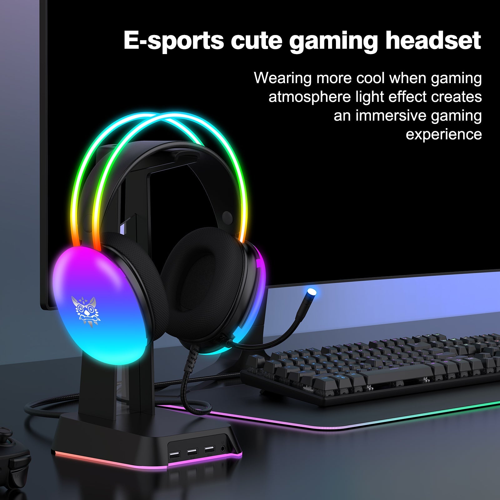 Onikuma X25 RGB Professional Gaming Headset with Noise Cancellation Microphone - DataBlitz