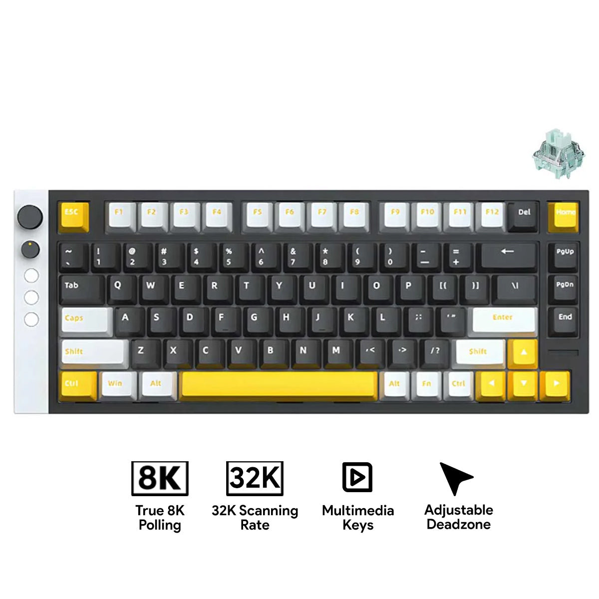 Lamzu Jet75 RGB 82-Keys 32K Scanning Rate 8KHz Polling Rate Hall Effect Aluminum Case Wired Magnetic Gaming Keyboard