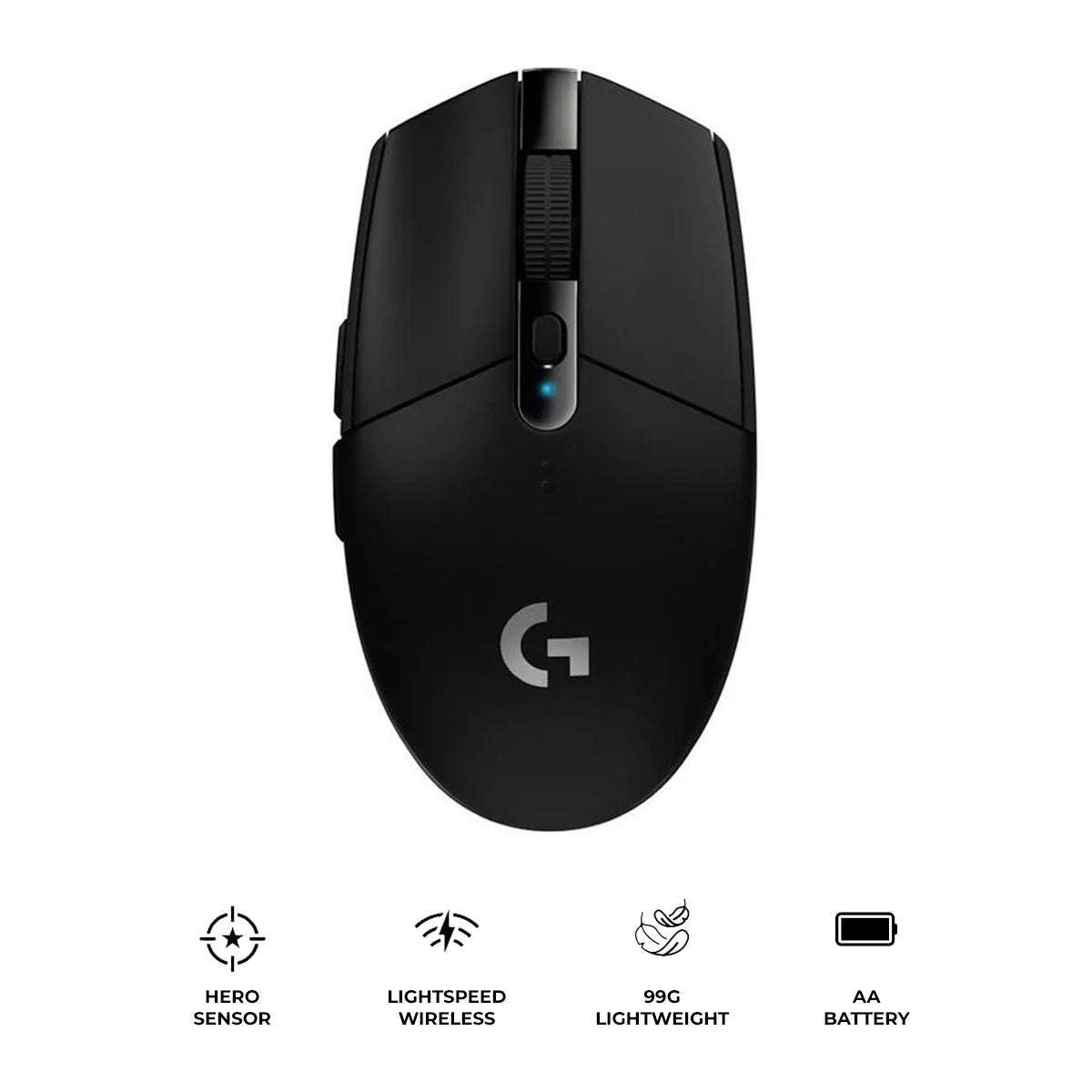 Logitech G304 Lightspeed Wireless Gaming Mouse (Black)