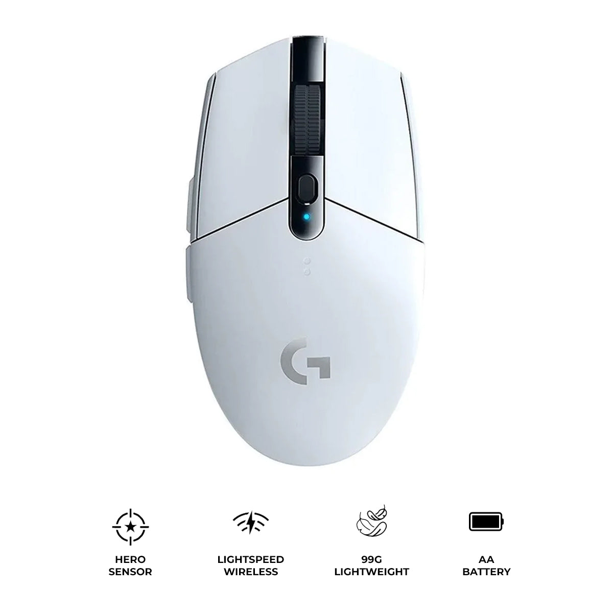 Logitech G304 Lightspeed Wireless Gaming Mouse (White)