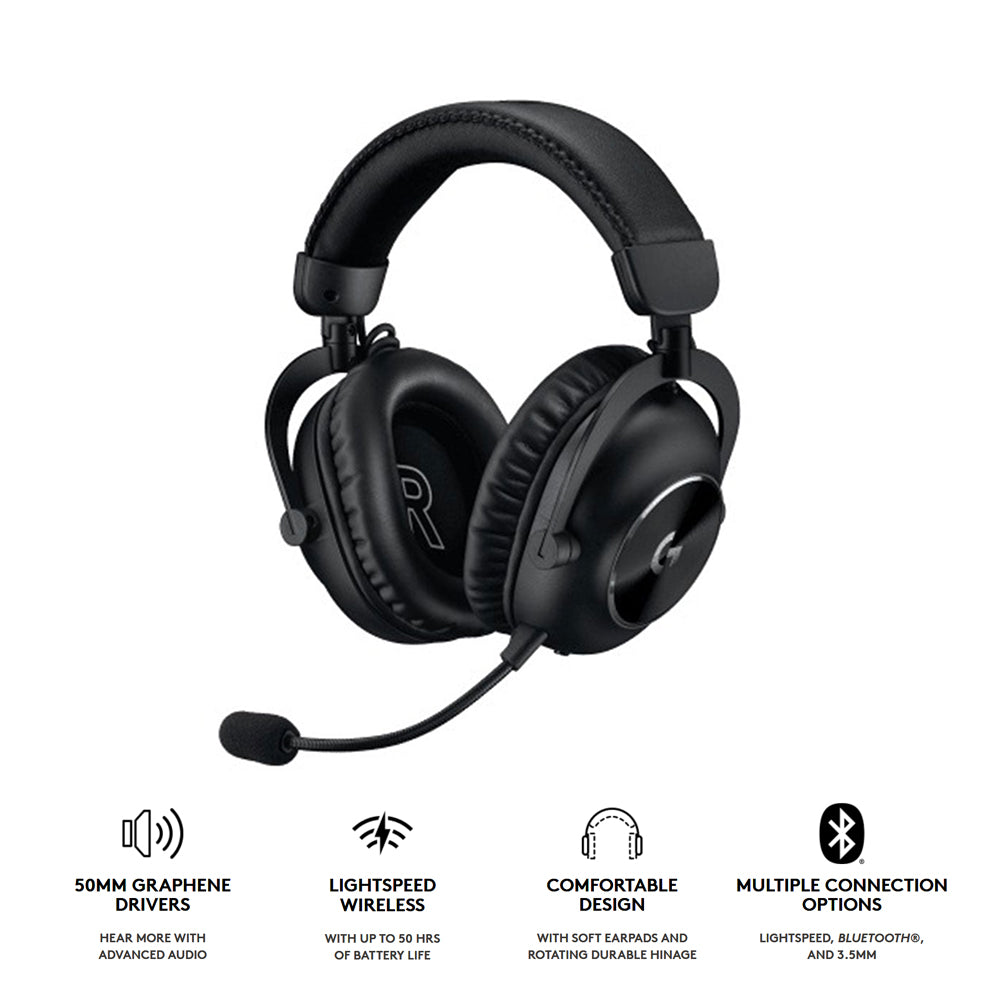 Logitech Pro X 2 Lightspeed Wireless Gaming Headset (Black)