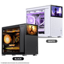 Jonsbo D31 Mesh M-ATX Computer Case (Black, White) + Jonsbo DS8 8" Display Secondary Screen (Black, White)