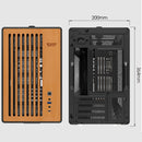 DarkFlash WD200 Wood Edition M-ATX PC Case (Black)