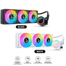 Jonsbo TG-360 ARGB 360MM Water/Liquid CPU Cooler (Black, White)