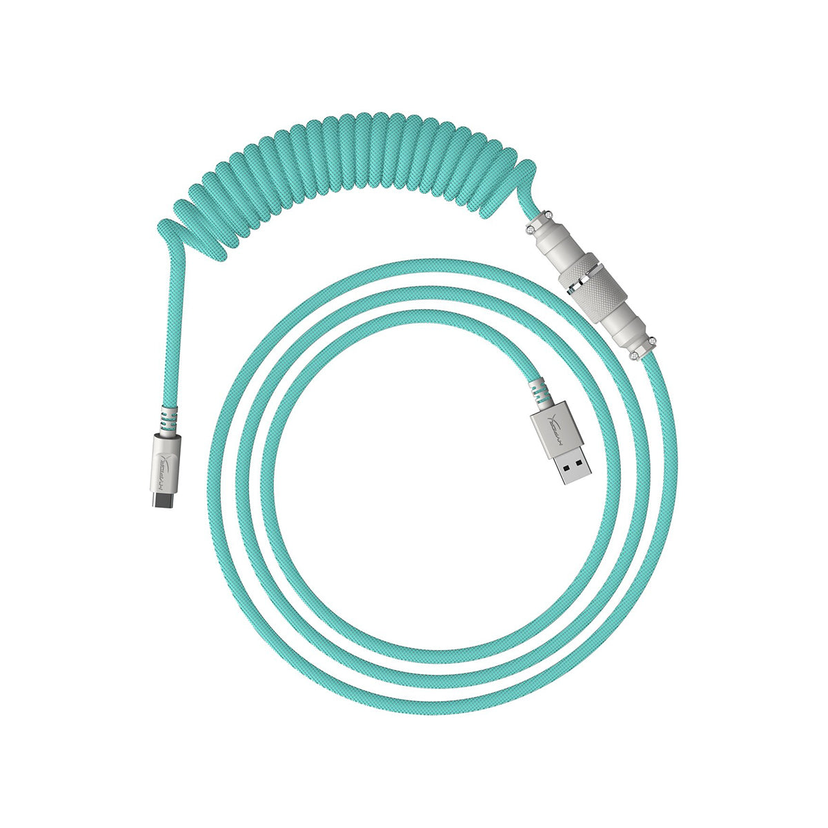 HyperX USB-C Coiled Cable (Light Green/White) (6J681AA)