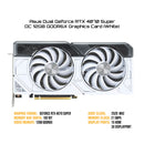 Asus Dual Geforce RTX 4070 Super OC 12GB GDDR6X Graphics Card (White)