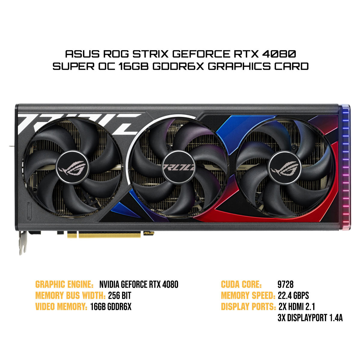 Asus ROG Strix Geforce RTX 4080 Super OC 16GB GDDR6X Graphics Card + Asus ROG Strix B650-A Gaming WiFi Motherboard + Asus ROG Loki SFX-L 750W Platinum Gaming Power Supply Bundle