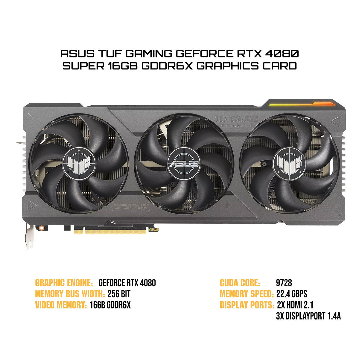 Asus TUF Gaming GeForce RTX 4080 Super 16GB GDDR6X Graphics Card | DataBlitz