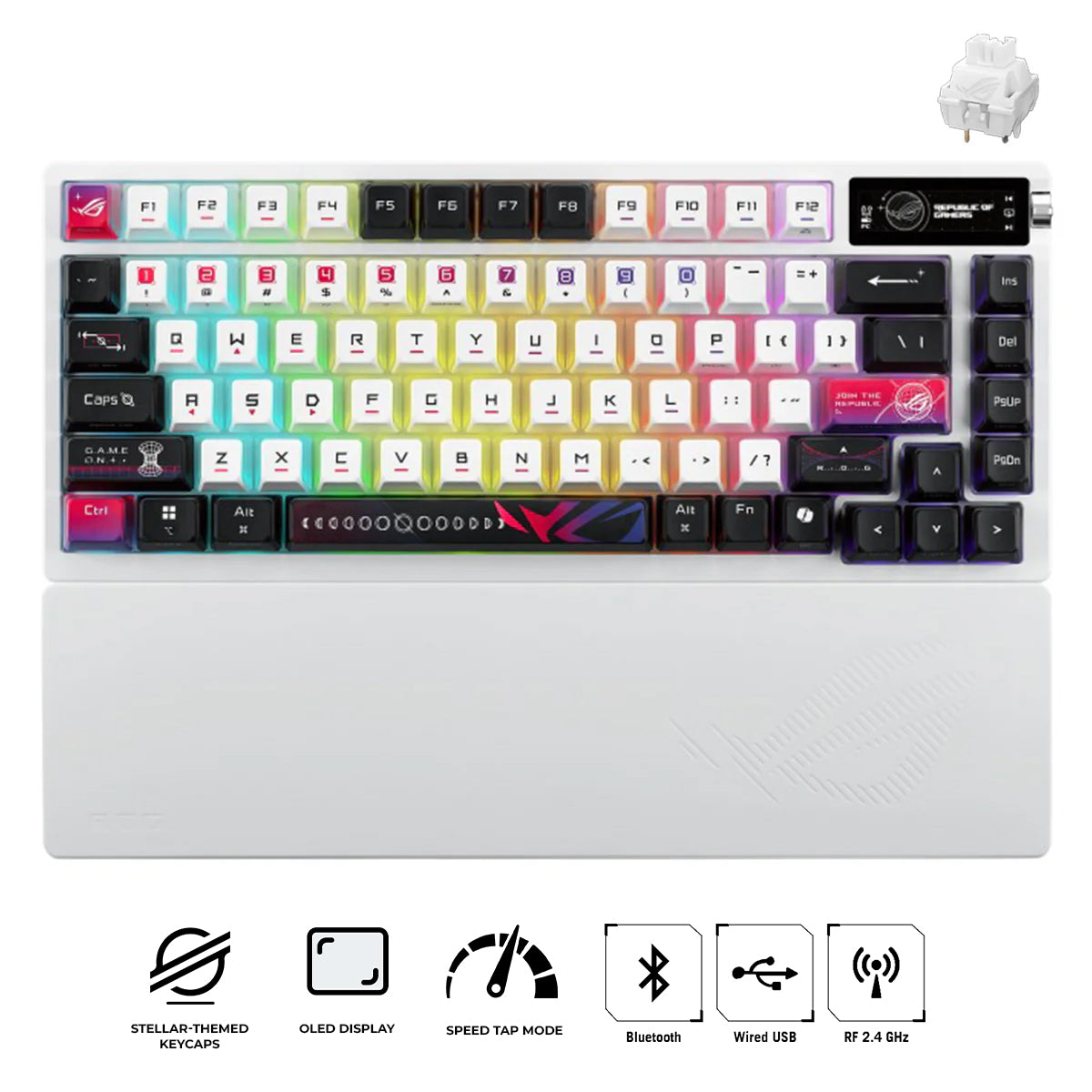 Asus ROG M704 AZOTH X 75% Wireless Mechanical Gaming Keyboard (ROG NX SNOW V2 SWITCH) (White)