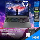 Lenovo Legion 5 16IRX9 83DG008CPH  Gaming Laptop (Luna Grey) | 16" WQXGA (2560x1600) IPS 240Hz | i7-14650HX | 2x8GB RAM | 1TB SSD | RTX 4070 | Windows 11 Home | MS Office Home & Student 2021 | Lenovo Legion Gaming Backpack