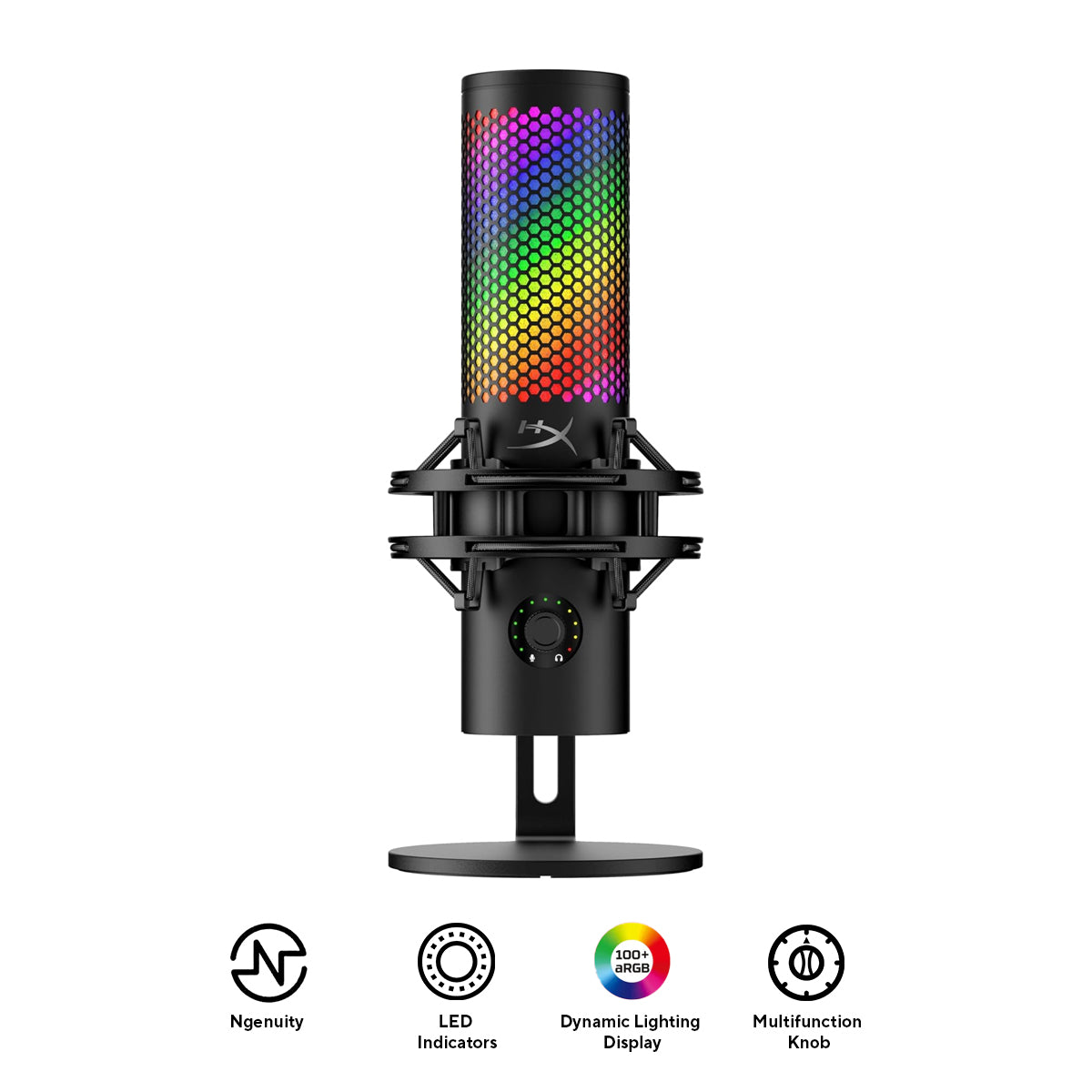 HyperX QuadCast 2 S USB Microphone for PC/MAC (Black) (9A273AA)