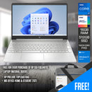 HP 15S-FQ5348TU Laptop (Natural Silver) | 15.6" FHD (1920x1080) | i7-1255U | 16GB RAM | 512GB SSD | Intel Iris Xe | Windows 11 Home | Ms Office Home & Student 2021 | HP Prelude Topload Bag