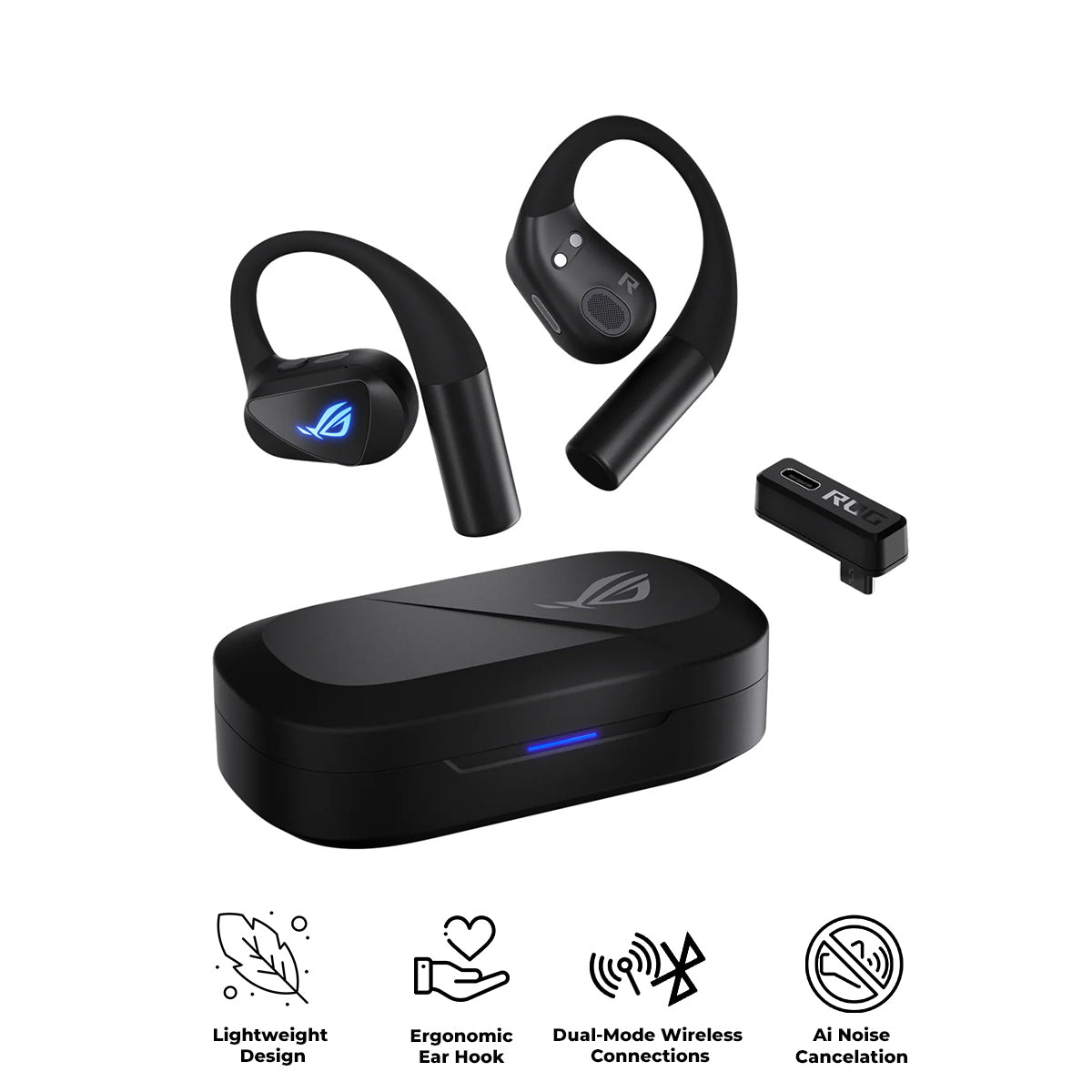 Asus ROG Cetra Open Wireless Speednova In-Ear Gaming Headphones (Black)