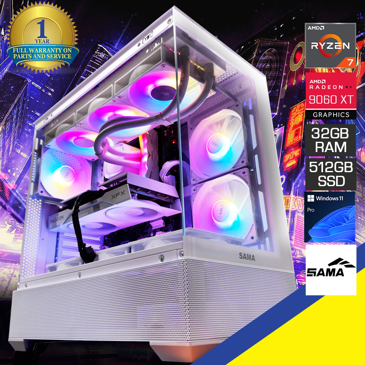 Sophos V40 White Desktop Gaming PC