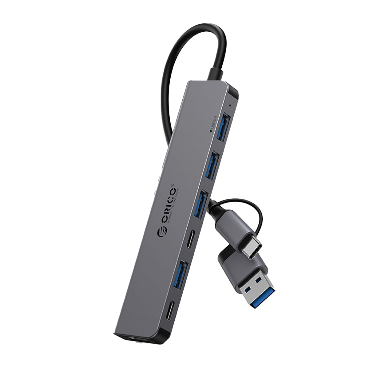 Orico YSA7-U3 7-Port USB 3.0 Hub (Dark Grey)