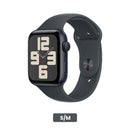 Apple Watch SE GPS 44mm Aluminum Case with Midnight Sport Band - Midnight (S/M, M/L) (MXEJ3ZP/A, MXEK3ZP/A)