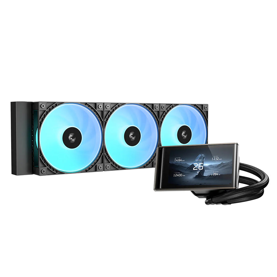 DeepCool LT360 Vision ARGB 4.5" Ultrawide LCD Liquid Cooler with Adjustable Viewing Angle