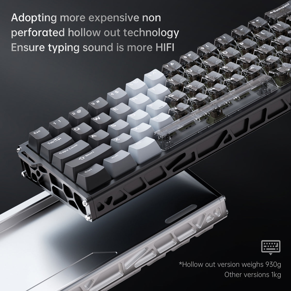 Ajazz ALUX60 RGB Wired 61-Keys Hot-Swappable Mechanical Keyboard
