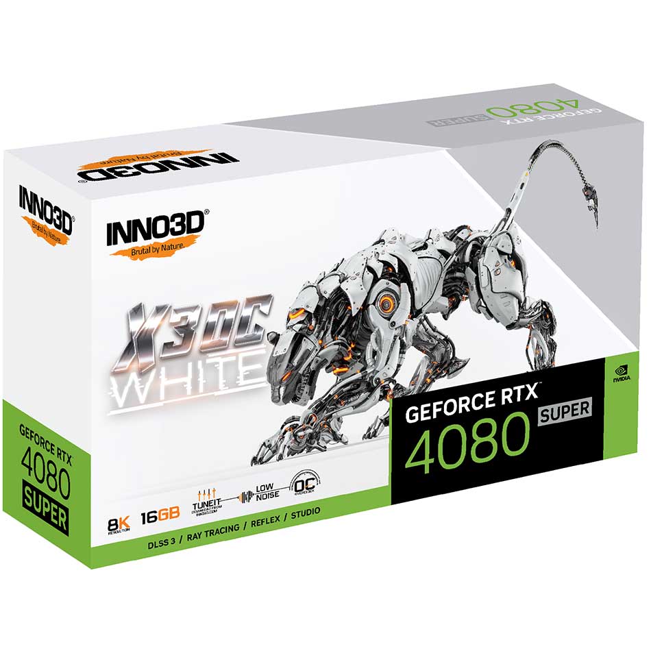 INNO3D GeForce RTX 4080 Super X3 OC 16GB GDDR6X Graphics Card (White) | DataBlitz