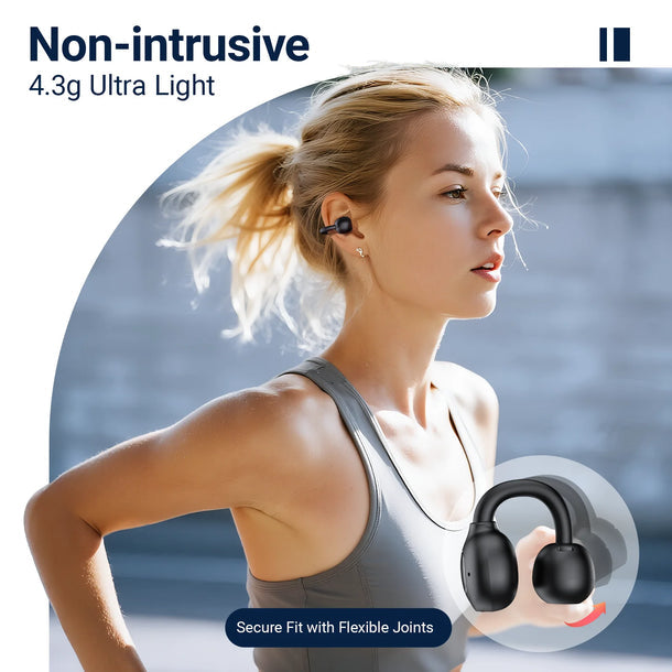 Weofly ClipFits Lite Clip-on Earbuds (Black) (WFC728BL)