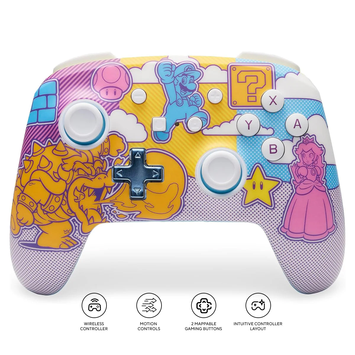 PowerA Enhanced Wireless Controller for Nintendo Switch (Mushroom Kingdom Pop Art) (NSGP0341-01)