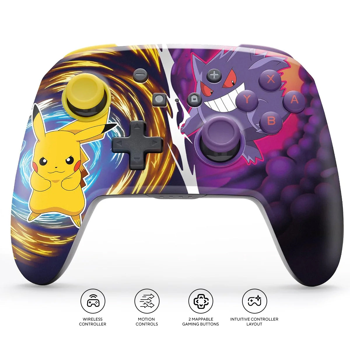 PowerA Pokemon Enhanced Wireless Controller for Nintendo Switch (Pikachu Vs Gengar) (NSGP0420-01)