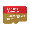 Sandisk Extreme 128GB 190MB/S MICROSDXC UHS-I Card With Adapter For Action Camera/Drone (SDSQXAA-128G-GN6AA)