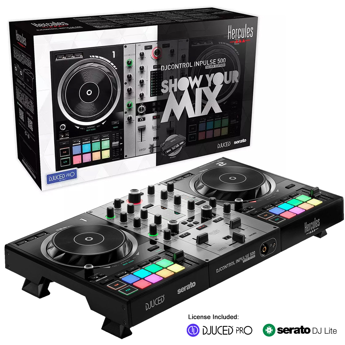 Hercules DJControl Inpulse 500 Silver Edition Controller (4781060)