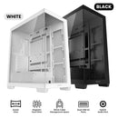 Deepcool CG580 Panoramic Single Chamber ATX PC Case (Black, White)