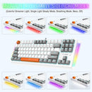 E-YOOSO K-620 Single Light With RGB Side Light 87 Keys Mechanical Keyboard White/Gray (Red Switch)