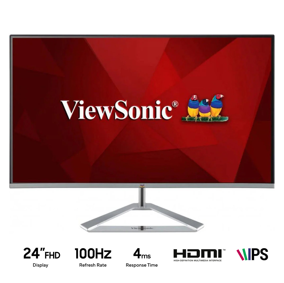 ViewSonic VX2476-SH 24" FHD (1920x1080) 100Hz 4ms GTG IPS Monitor with Frameless Bezel