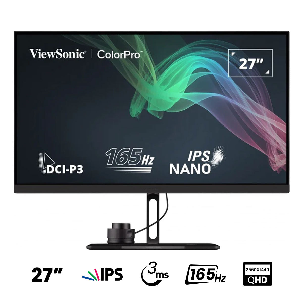 Viewsonic ColorPro VP2776 27" QHD 1440p 165Hz IPS Nano Color panel w/ Integrated Calibrator Pantone Validated Video Editing Monitor