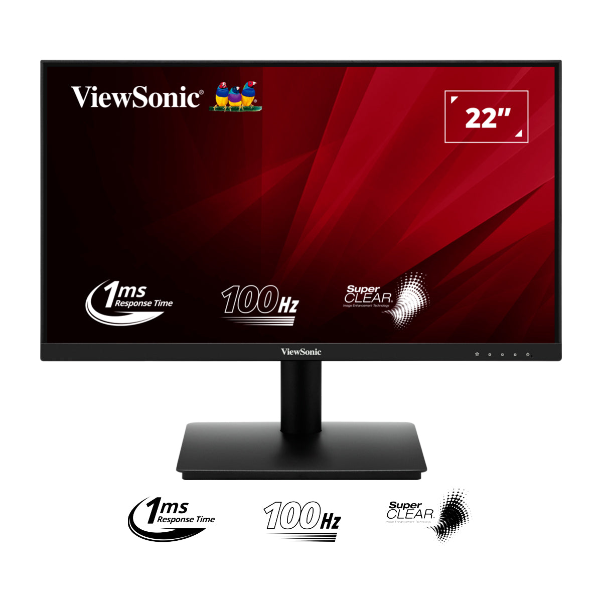 ViewSonic VA220-H 22" FHD (1920x1080) 100Hz VA Monitor w/ Fast 1ms MPRT Response Time