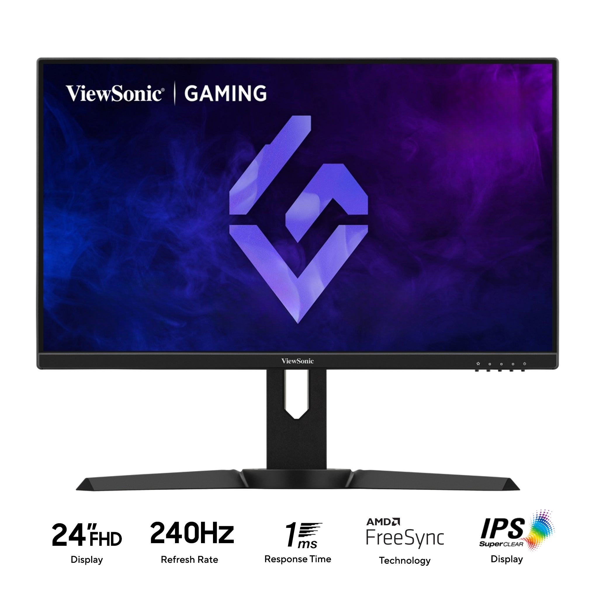 ViewSonic XG2409A 24" FHD (1920x1080) IPS 240Hz 1MS MPRT Gaming Monitor with Tilt/Swivel/Pivot & Height Adjustment