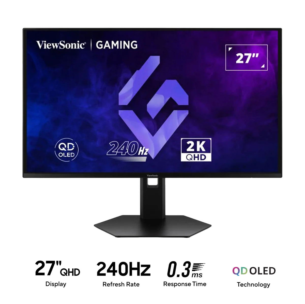 ViewSonic XG2738-2k-OLED 27" QHD (2560x1440) 240Hz 0.03ms QD-OLED Gaming Monitor