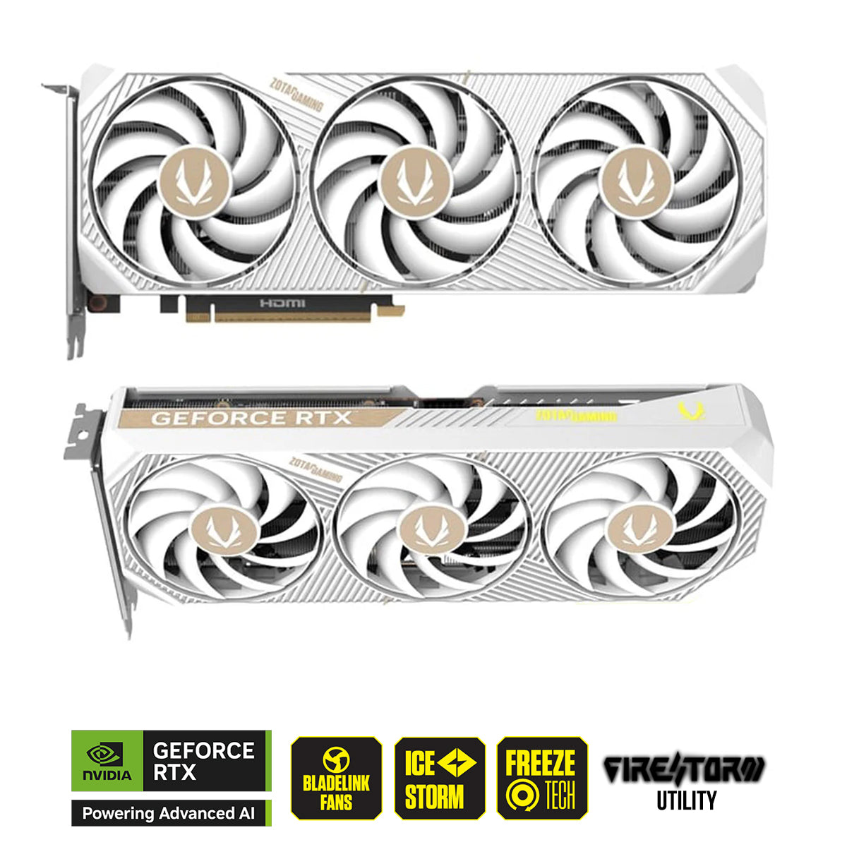 Zotac Gaming GeForce RTX 5070 AMP 12GB GDDR7 Graphics Card (White) (ZT