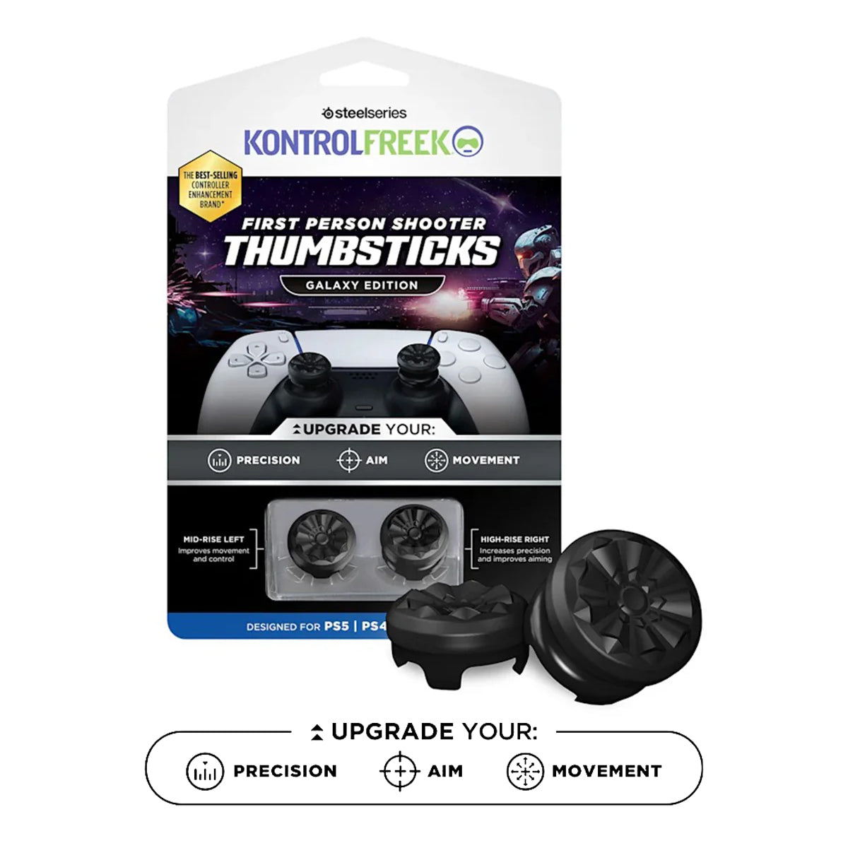 SteelSeries Kontrolfreek First Person Shooter Thumbsticks Galaxy Edition for PS5/ PS4 (6200-PS5)
