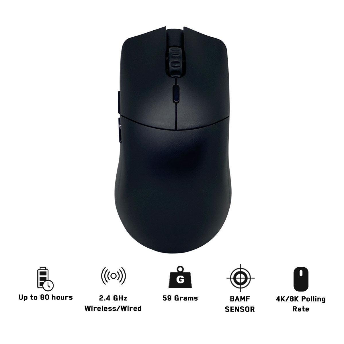 Glorious Model O 2 Pro 4K/8K Polling Wireless Gaming Mouse (Black)