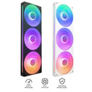 NZXT F360 RGB Core 360mm Single-Frame RGB Fan Unit (Matte Black, Matte White) (RF-U36HF-B1, RF-U36HF-W1)