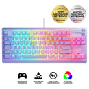 SteelSeries Apex 3 TKL RGB Water & Dust Resistant Whisper Quiet Switches Gaming Keyboard (Lavender) (PN64940)
