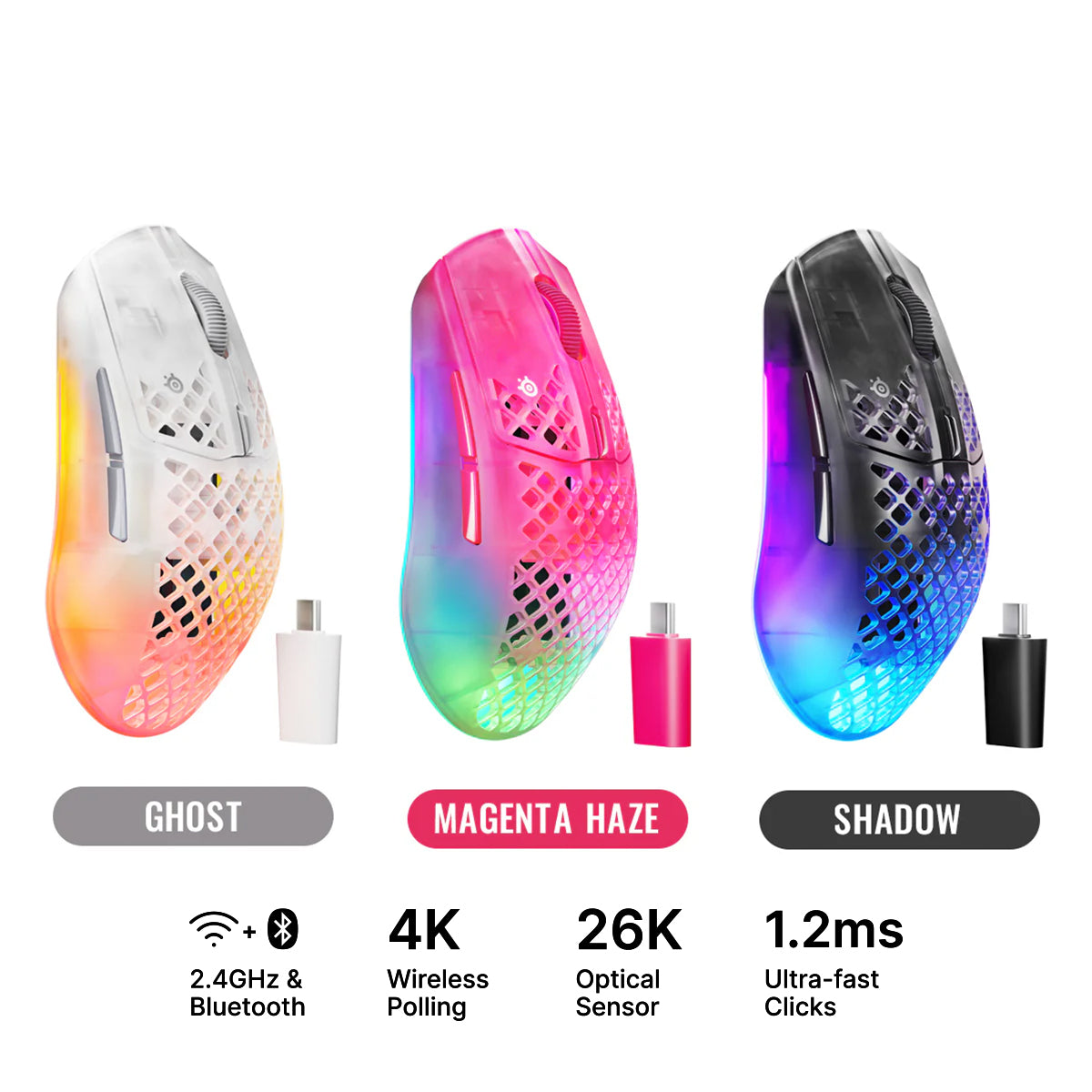 SteelSeries Aerox 3 Wireless Gen 2 4K Gaming Mouse