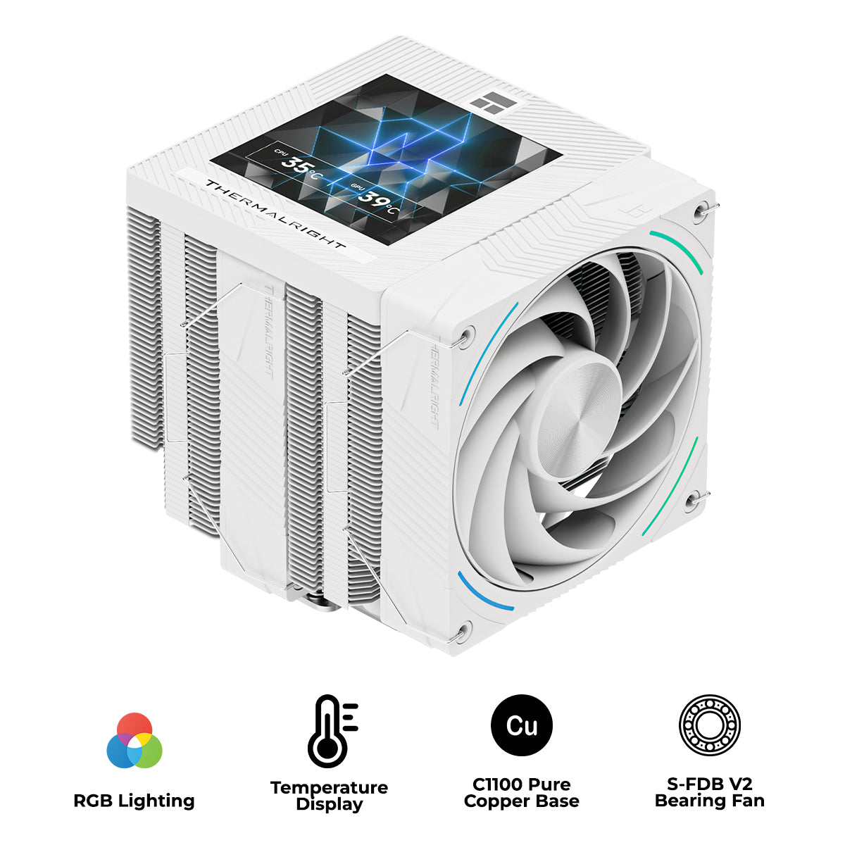 Thermalright Phantom Spirit 120 Vision Dual Tower CPU Air Cooler (Snow)