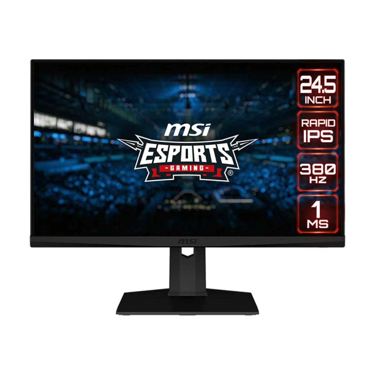 MSI G253PF 24.5” FHD Rapid IPS 380HZ 1MS GTG G-Sync Compatible Esports Gaming Monitor